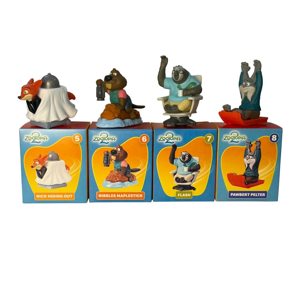 NEW McDonald's Happy Meal Toy Disney Zootopia 2 - #5 - #8 Bundle